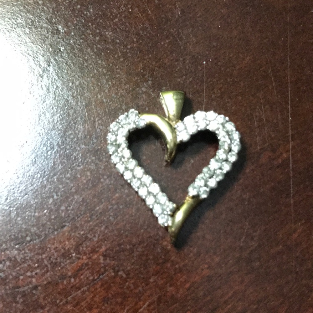 Gold and diamond heart